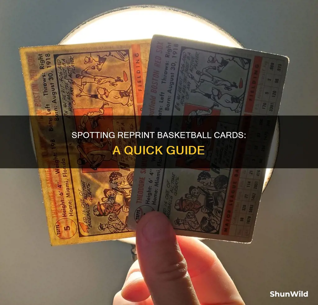 how to identify reprint basketball cards