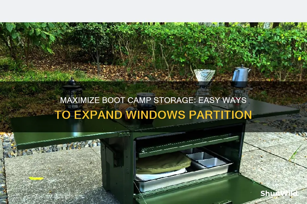how to increase storage for windows in boot camp