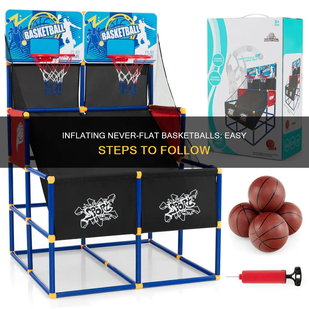 how to inflate a never flat basketball