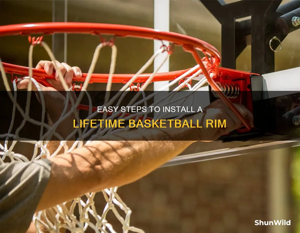 how to install a lifetime basketball rim
