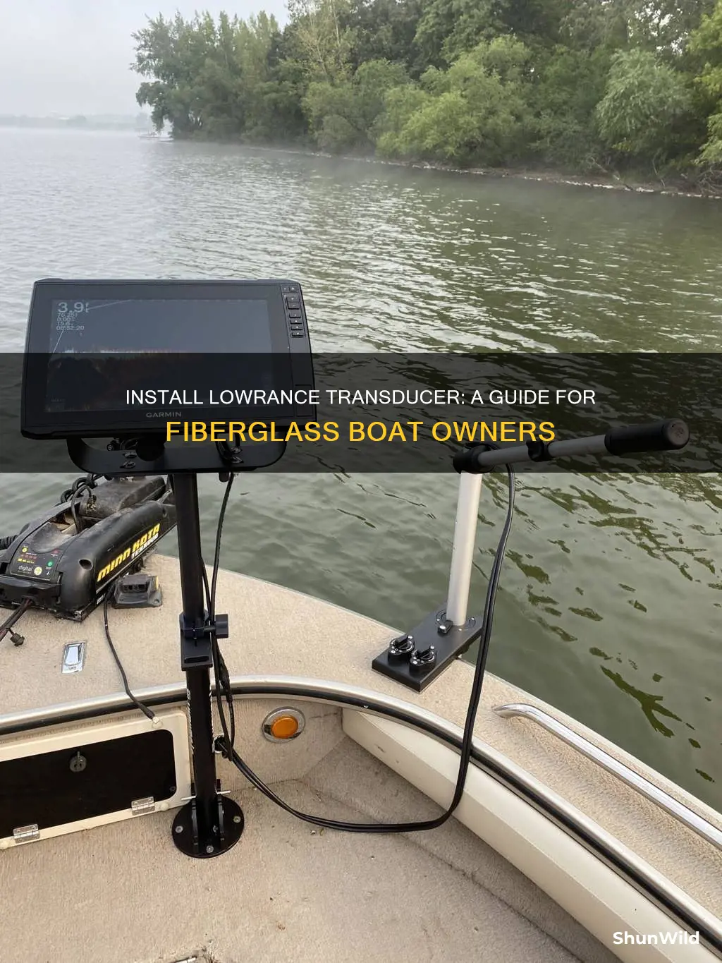 how to install a lowrance transducer on a fiberglass boat