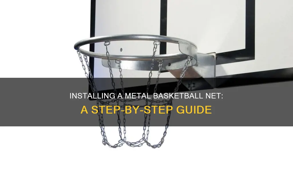 how to install a metal basketball net