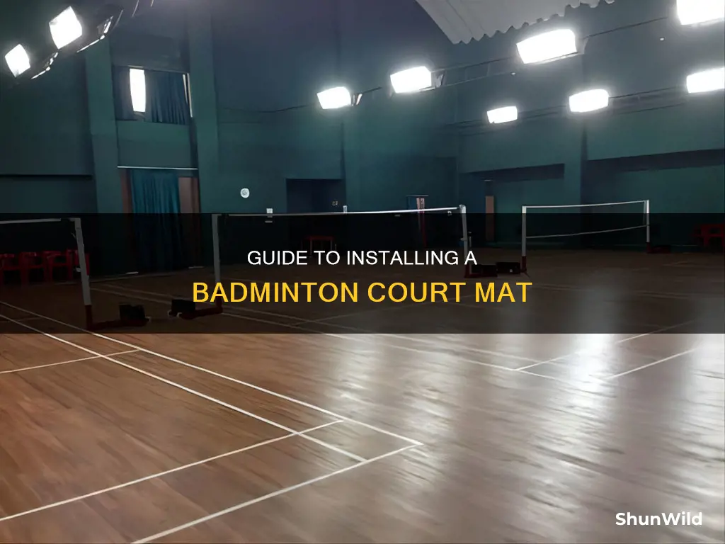 how to install badminton court mat