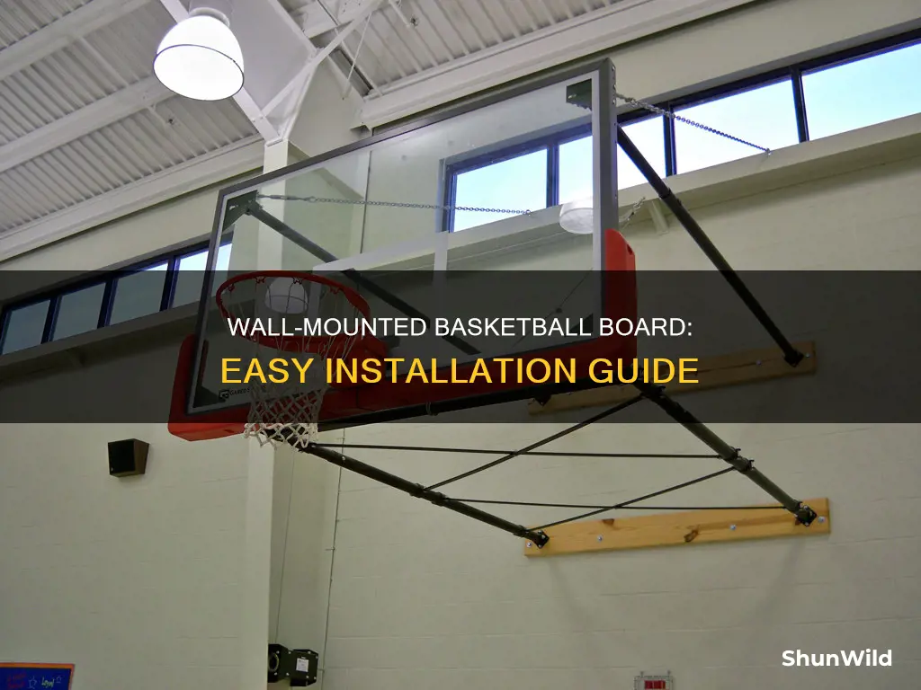 how to install basketball board on wall