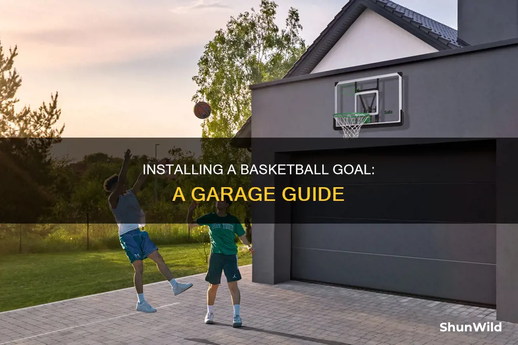 how to install basketball goal on garage