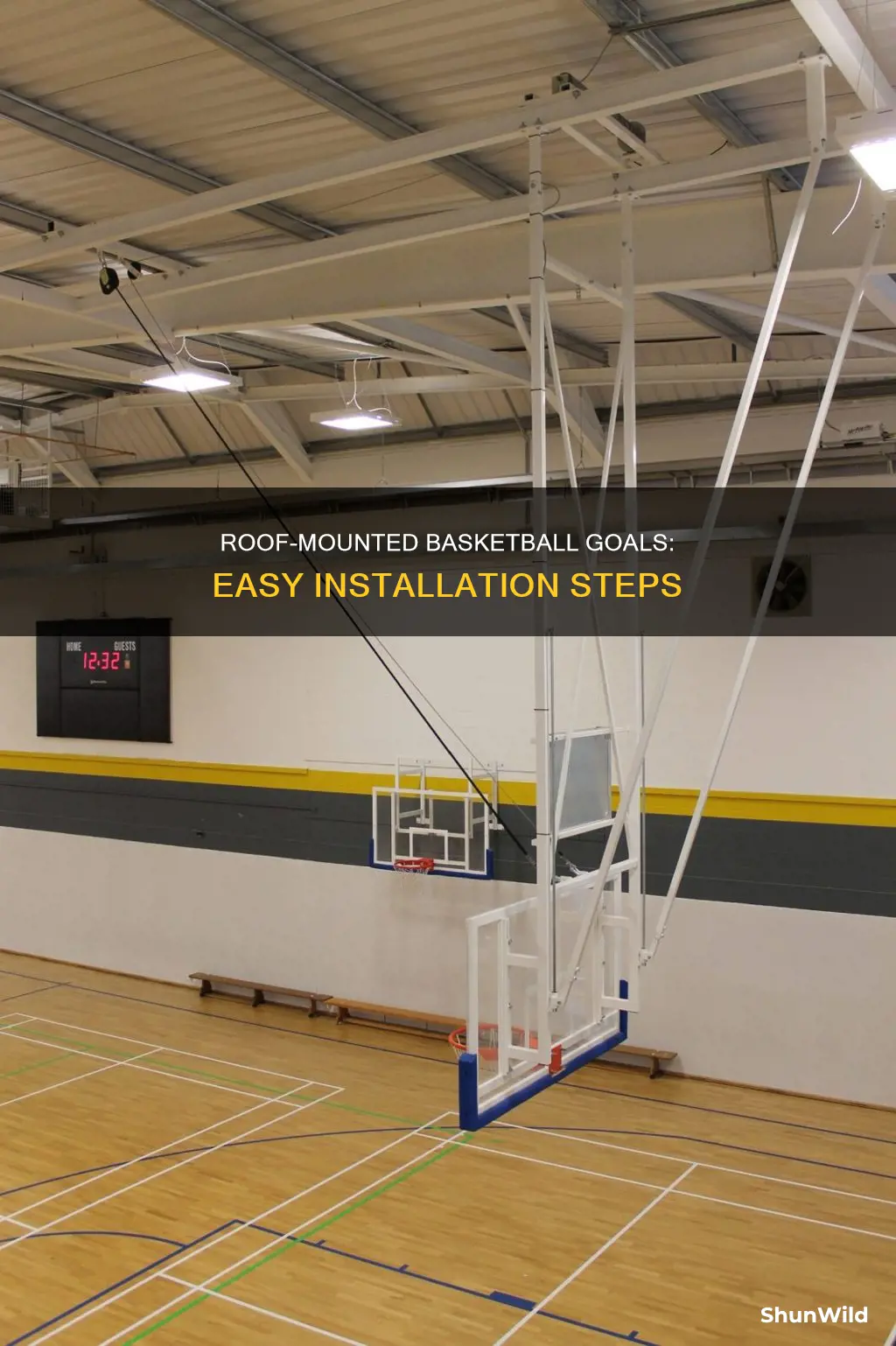 how to install basketball goal on roof