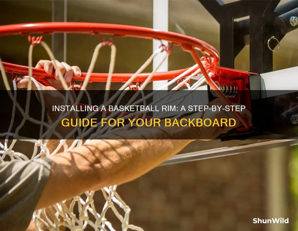 how to install basketball rim on backboard