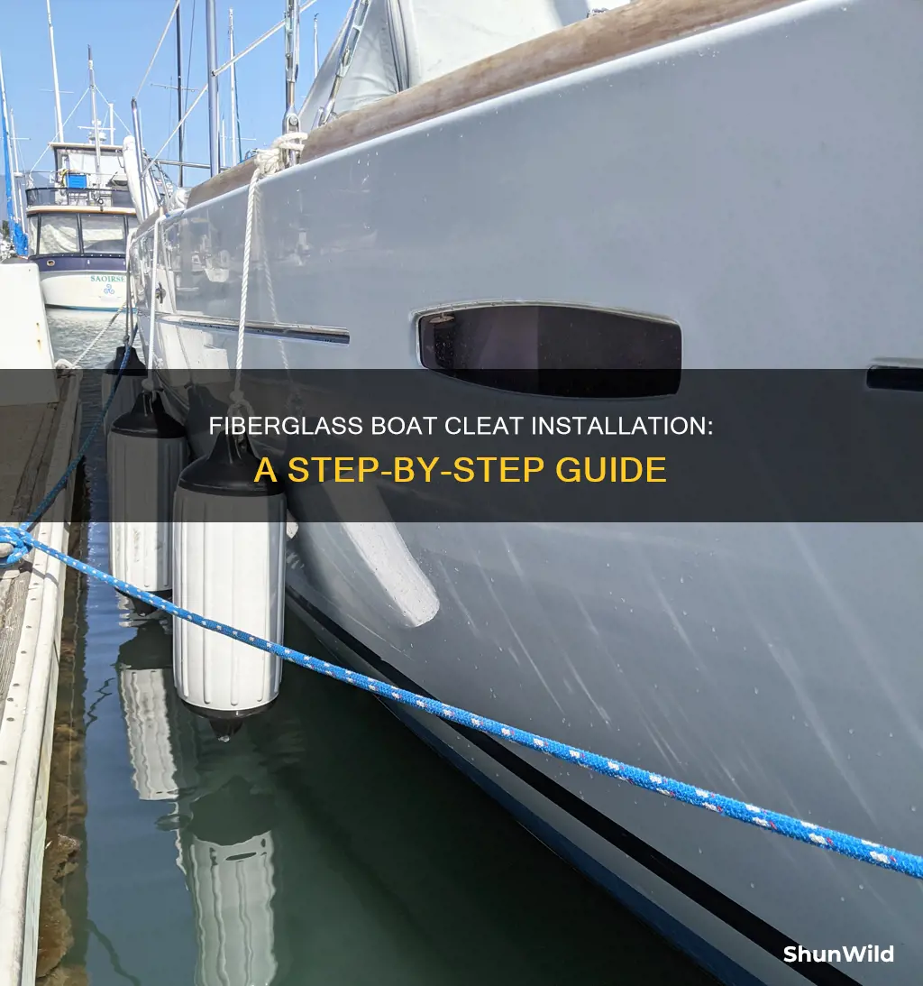 how to install bow cleats on a fiberglass boat