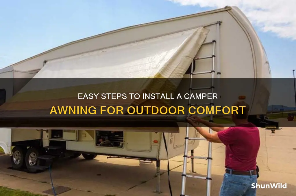 how to install camper awning