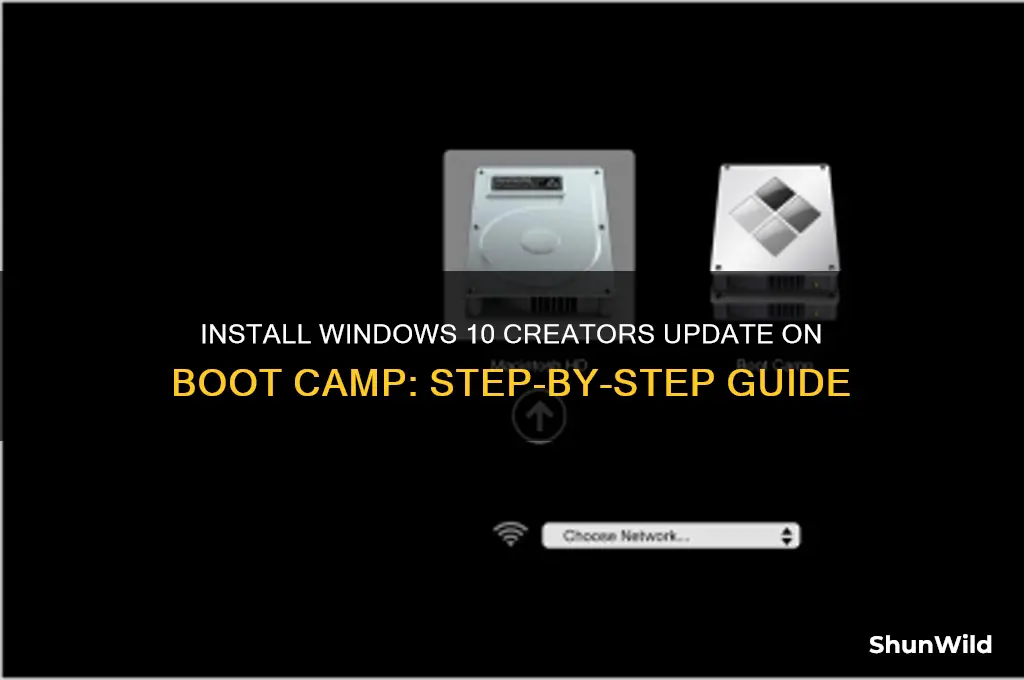 how to install creators update on boot camp