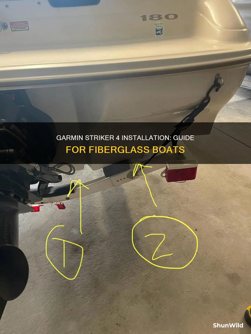 how to install garmin striker 4 on fiberglass boat