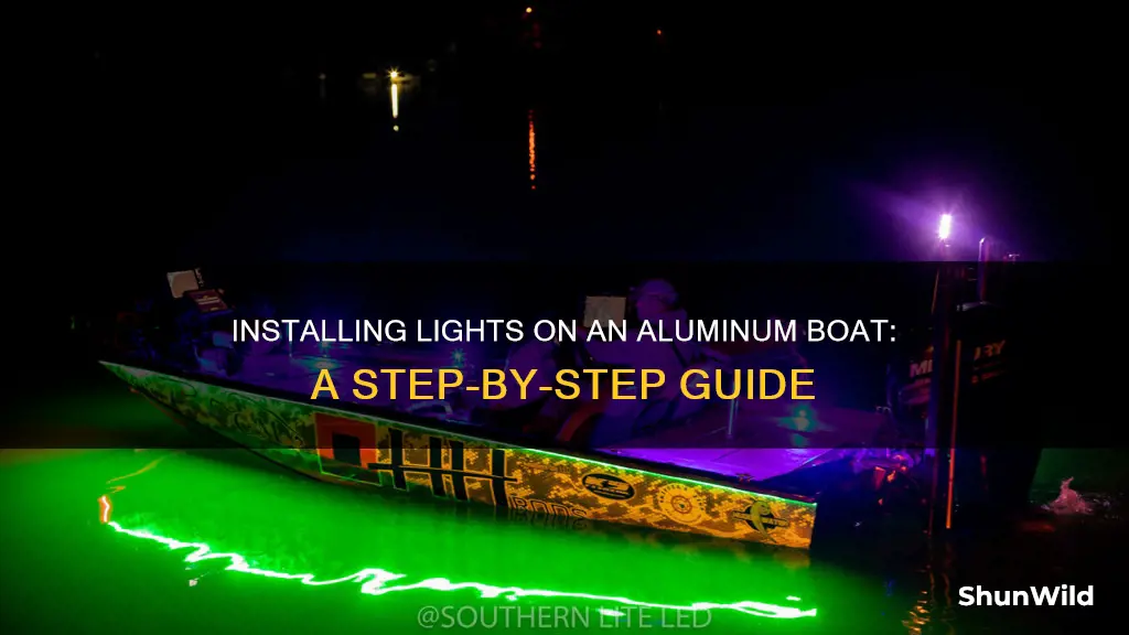 how to install lights on aluminum boat