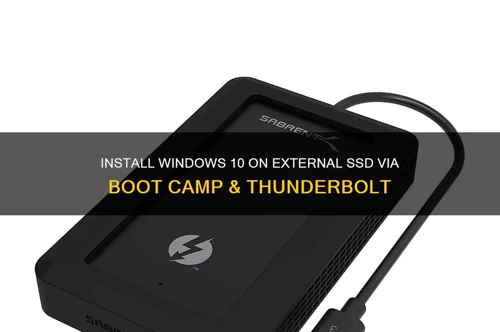 how to install windows 10 boot camp external ssd thunderbolt