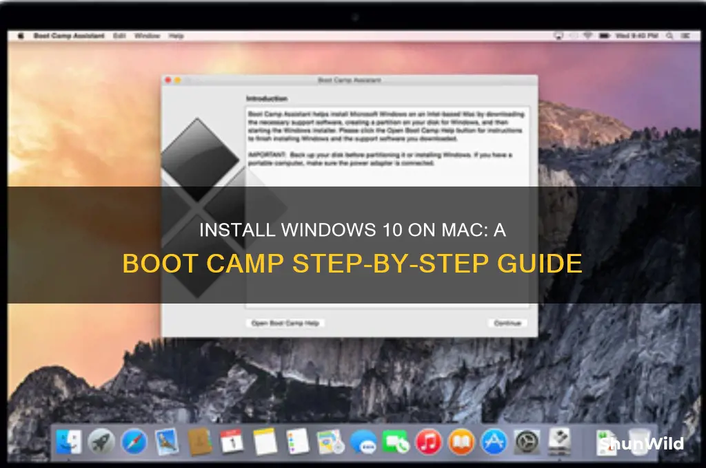 how to install windows 10 from boot camp