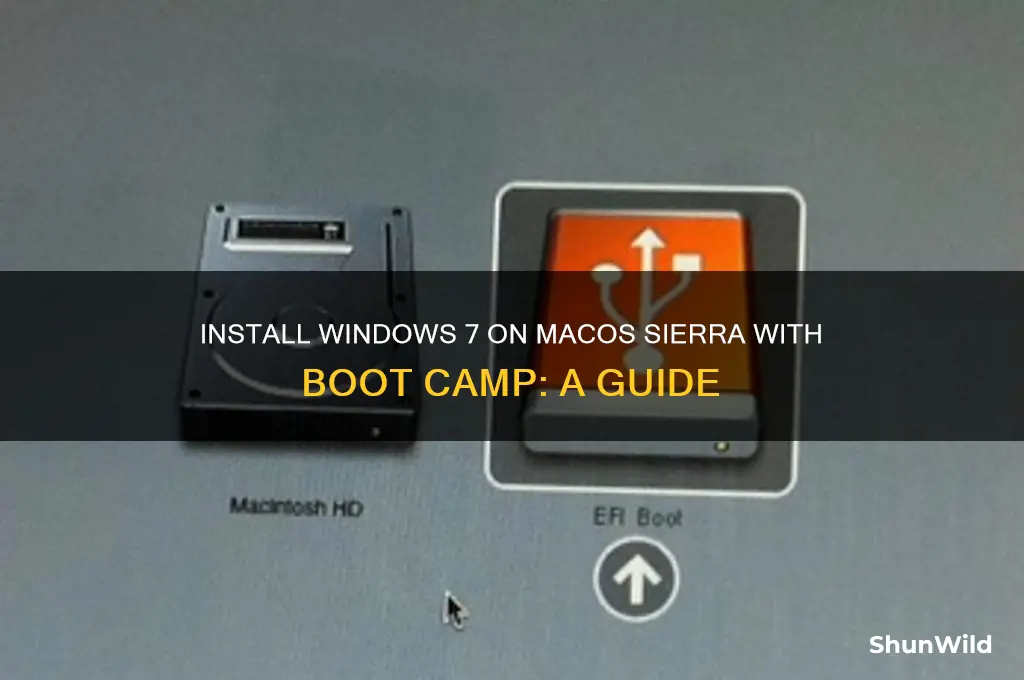 how to install windows 7 boot camp sierra