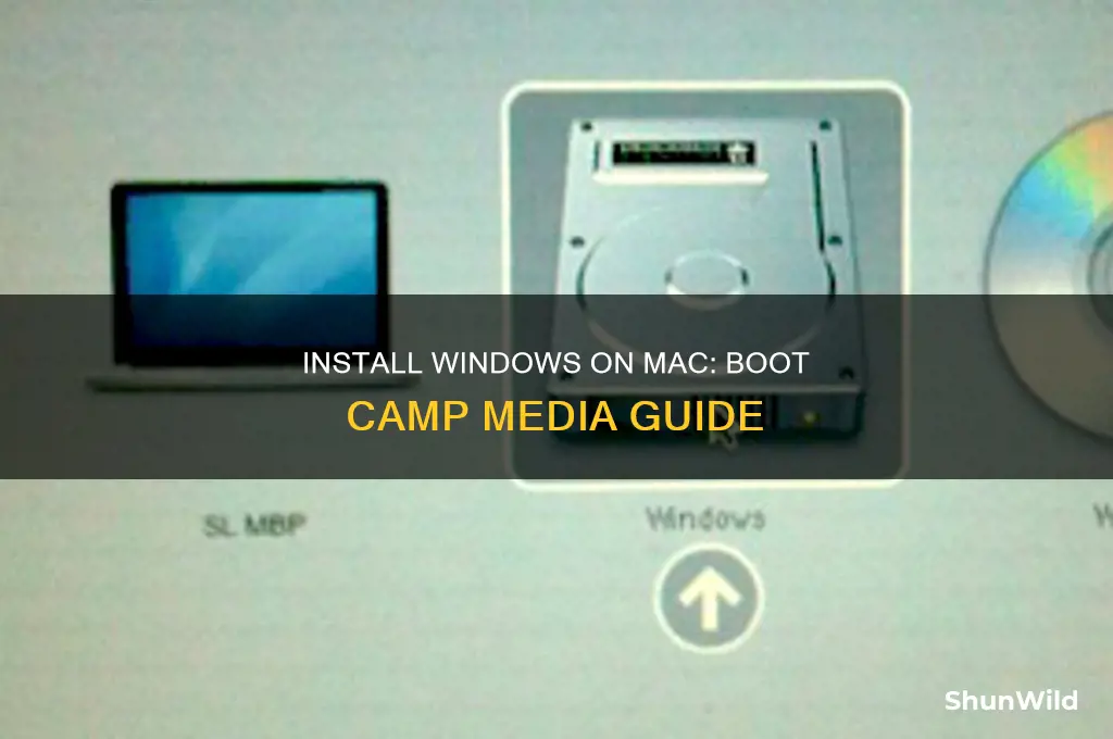 how to install windows using boot camp media on mac