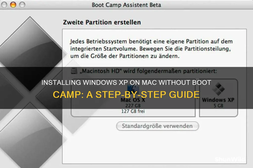 how to install windows xp without boot camp