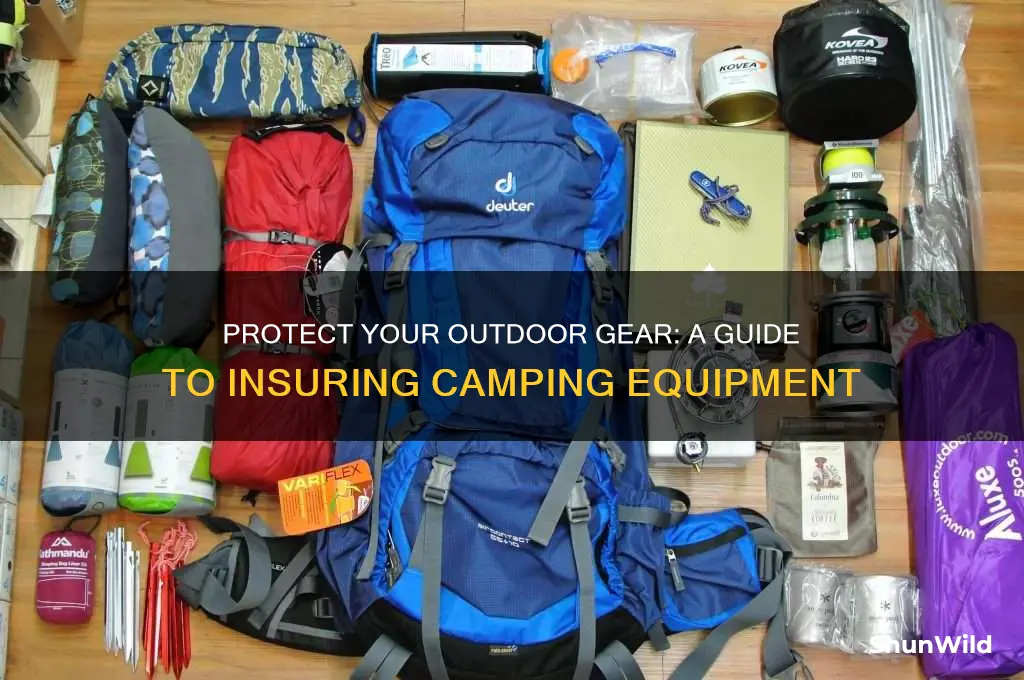how to insure camping exquipment