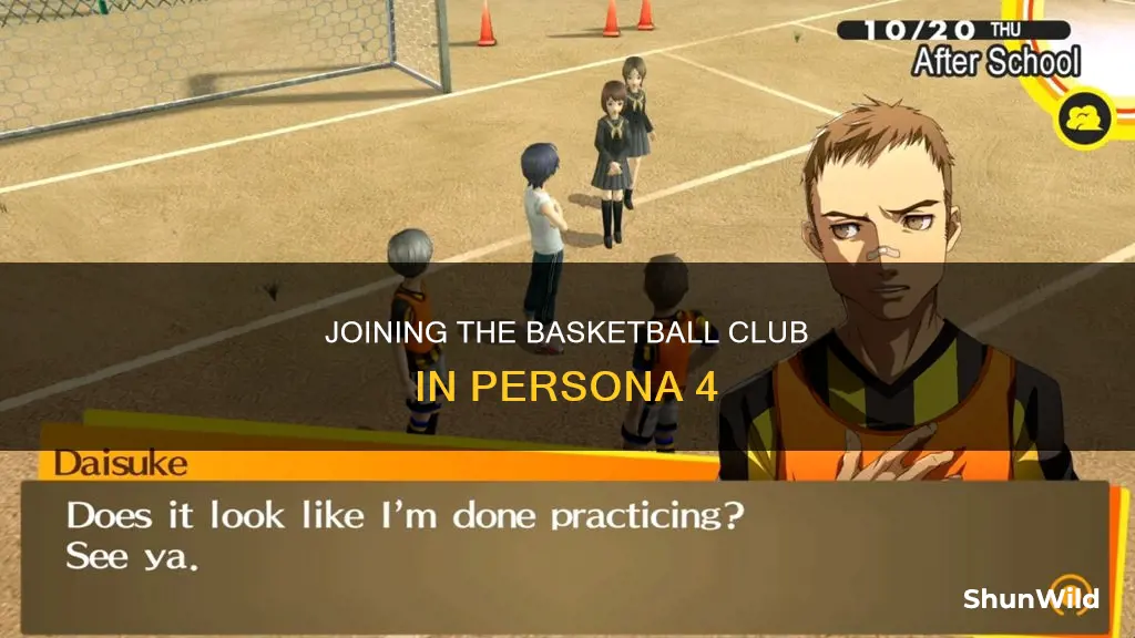how to join basketball club persona 4
