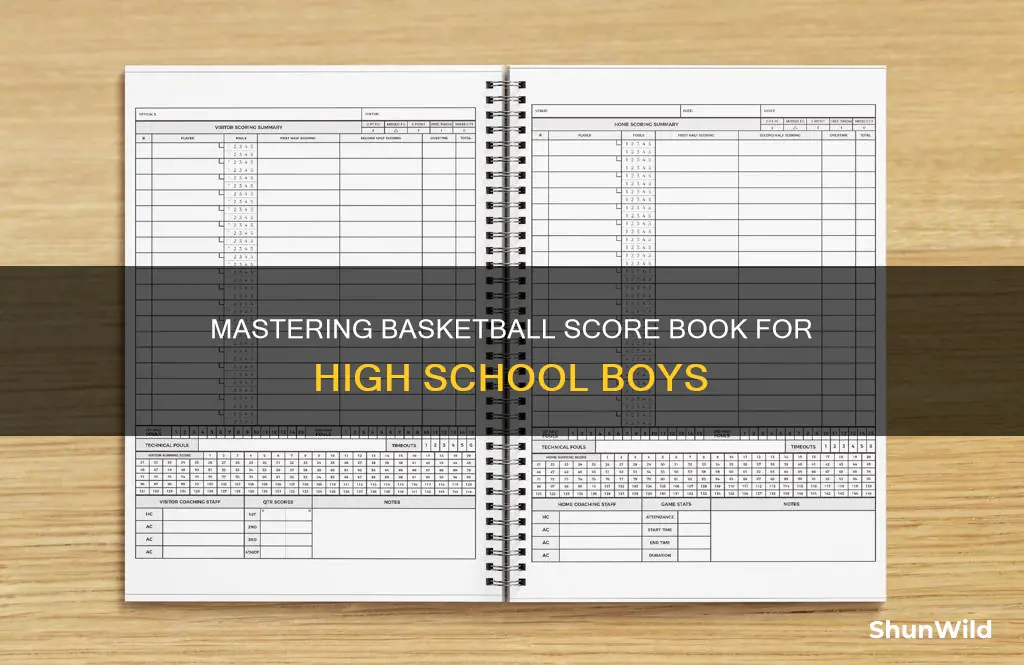 how to keep a boys high school basketball score book