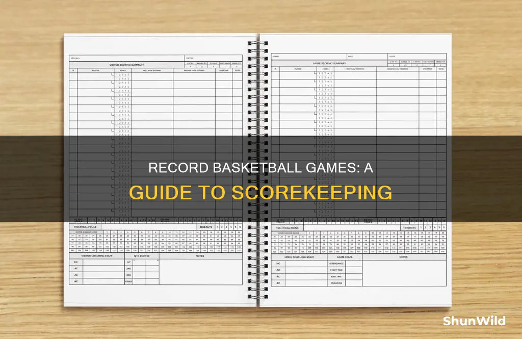 how to keep a scorebook in basketball