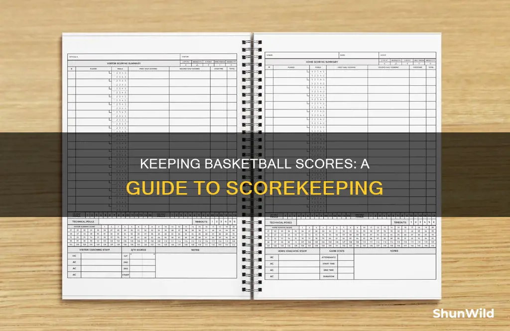 how to keep basketball scoring book