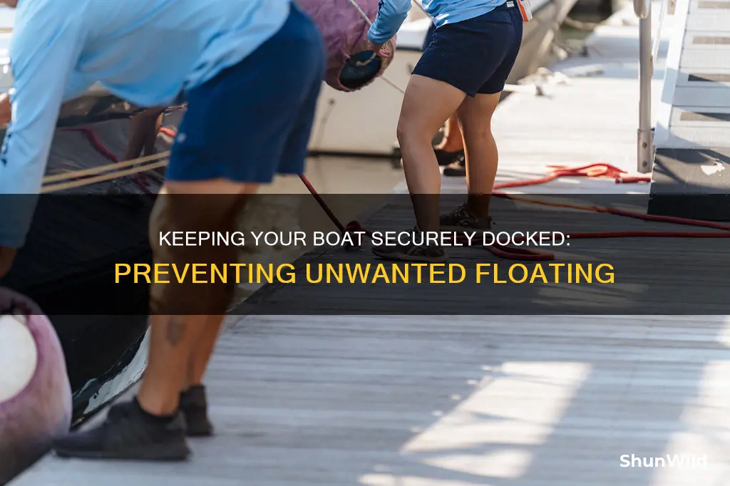 how to keep boat from floating under dock