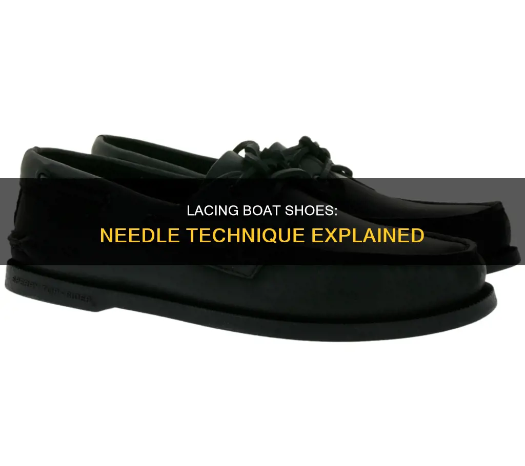 how to lace boat shoes with needle