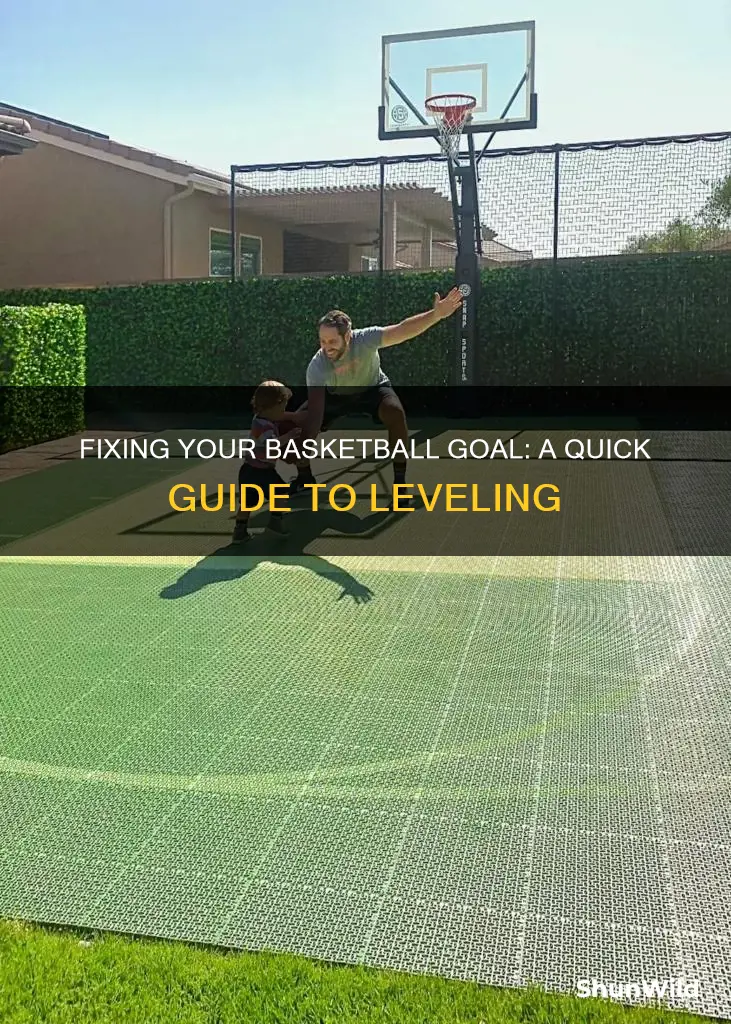 how to level basketball goal that is in the ground