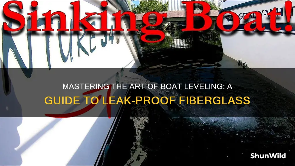 how to level boat for leak test a fiberglass