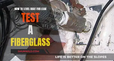 Leveling a Fiberglass Boat for Leak Testing