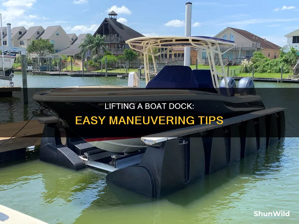 how to lift one end of boat dock to move