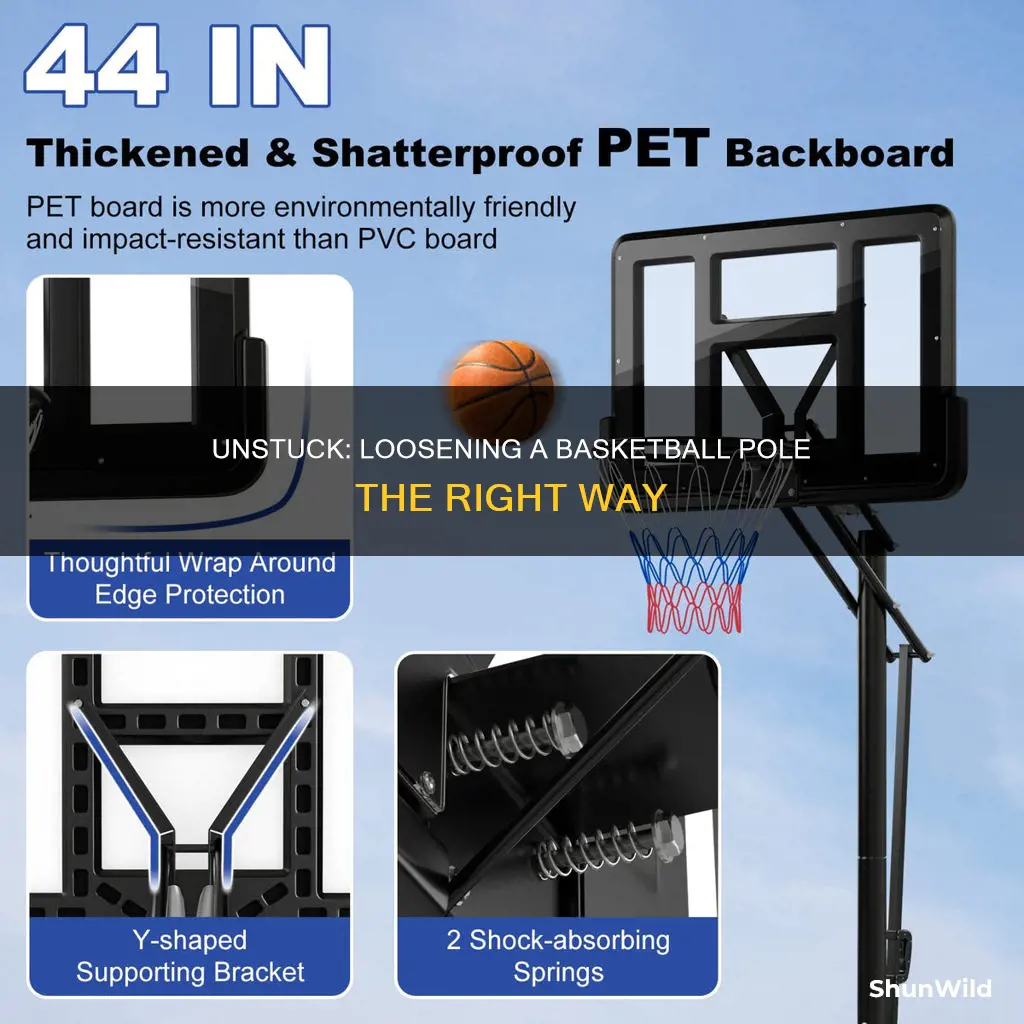 how to loosen out basketball pole