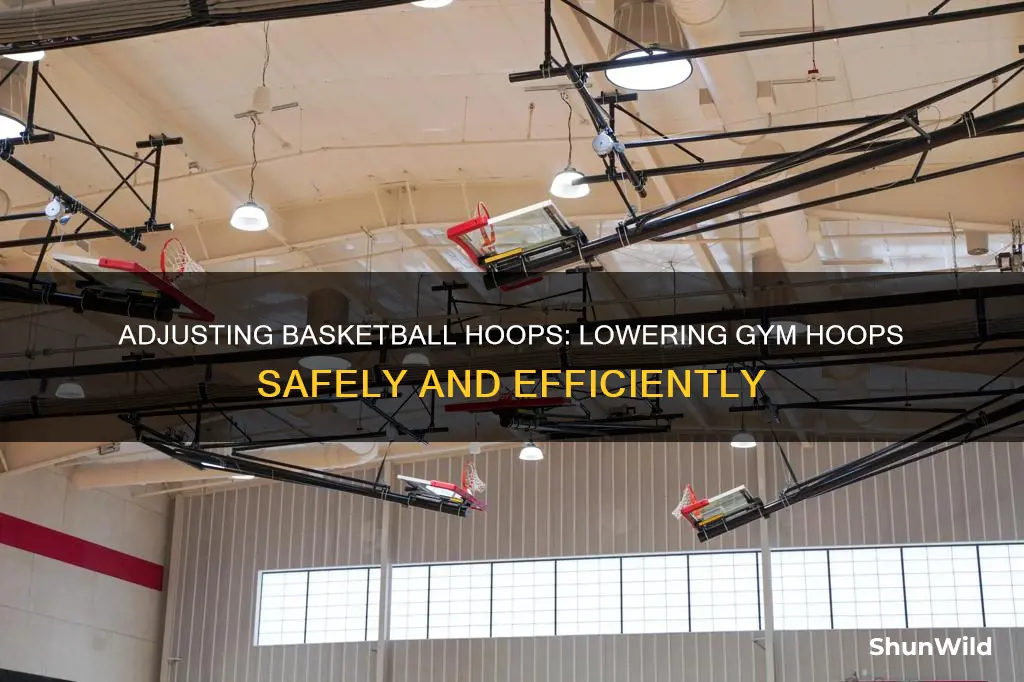 how to lower a gym basketball open