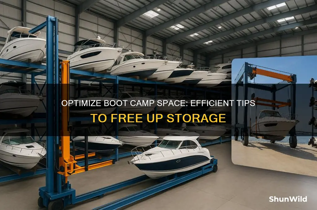 how to lower space for boot camp