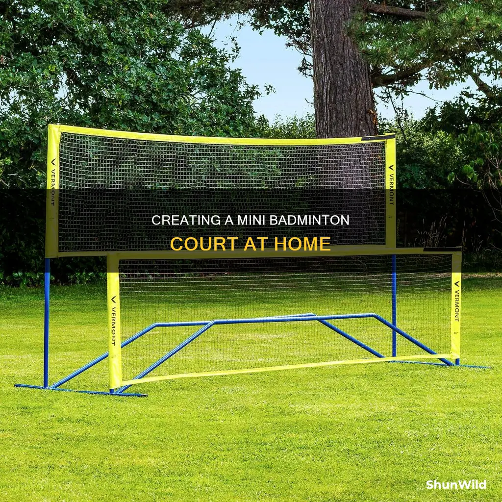 how to make a mini badminton court