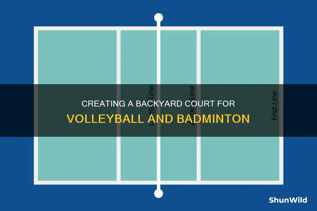 how to make a volleyball and badminton court
