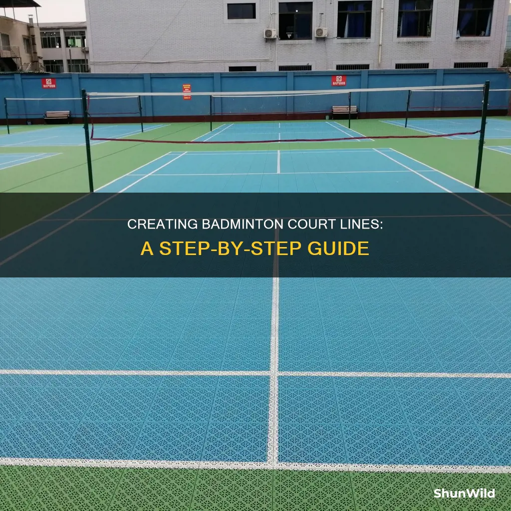 how to make badminton court lines