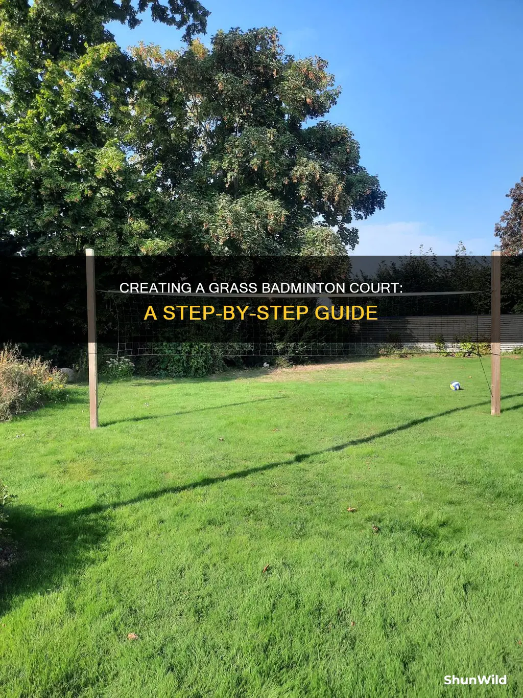 how to make badminton court on grass