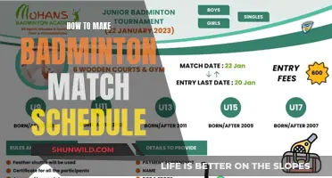Badminton Match Scheduling: A Guide