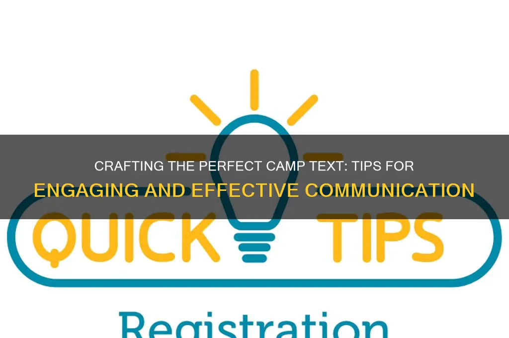 how to make camp text
