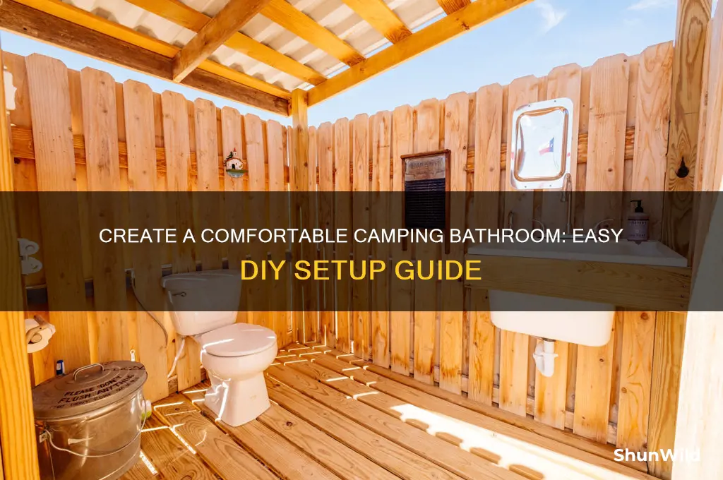 how to make camping bathroom