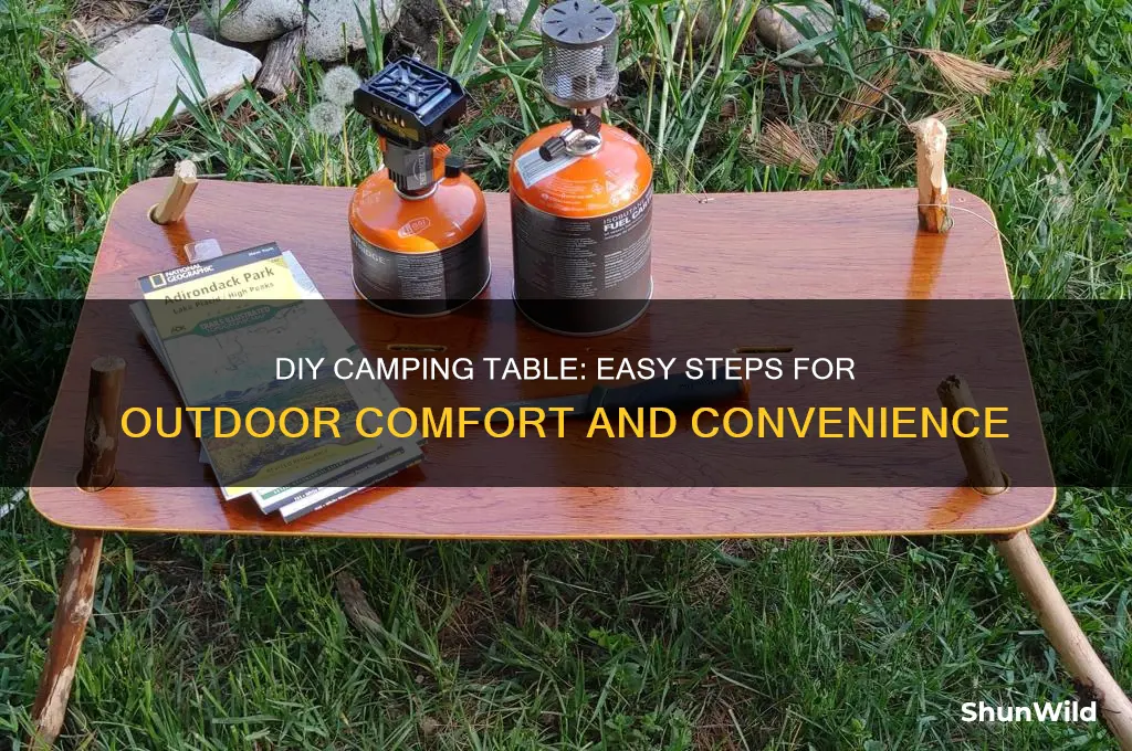 how to make camping table
