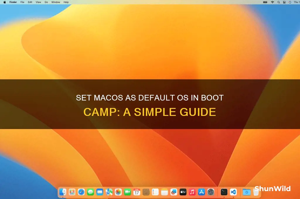 how to make macos default in boot camp