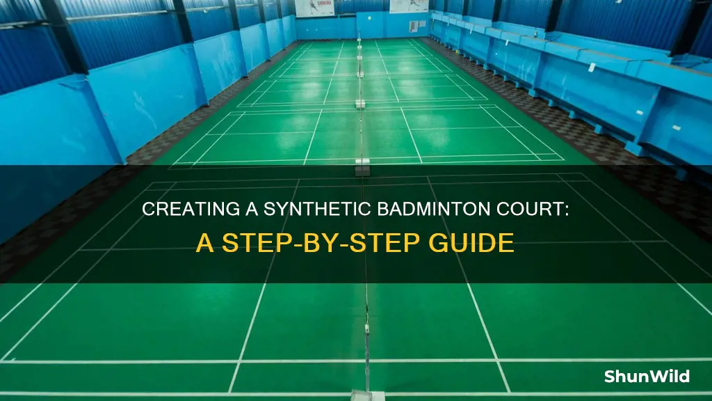 how to make synthetic badminton court