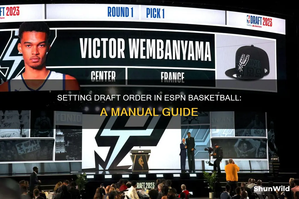 how to manually set draft order espn basketball