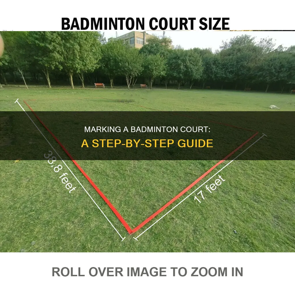 how to mark a badminton court