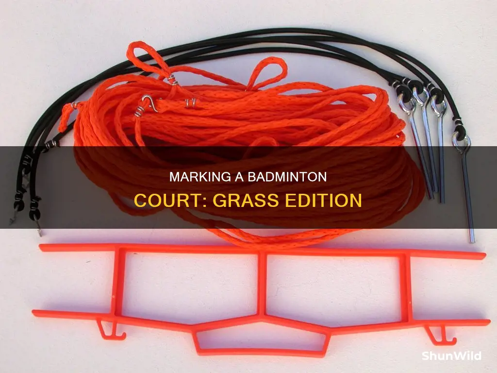 how to mark badminton court on grass