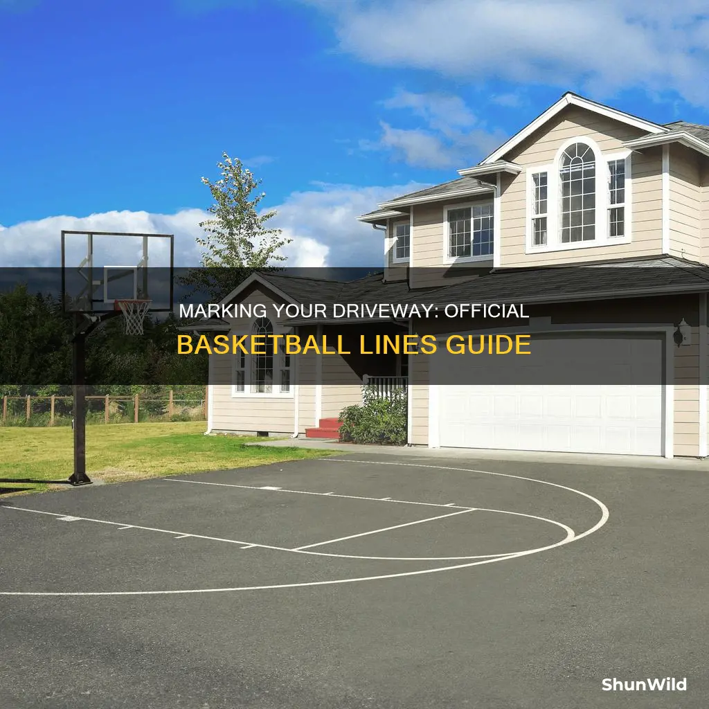 how to mark your driveway with officail basketball lines