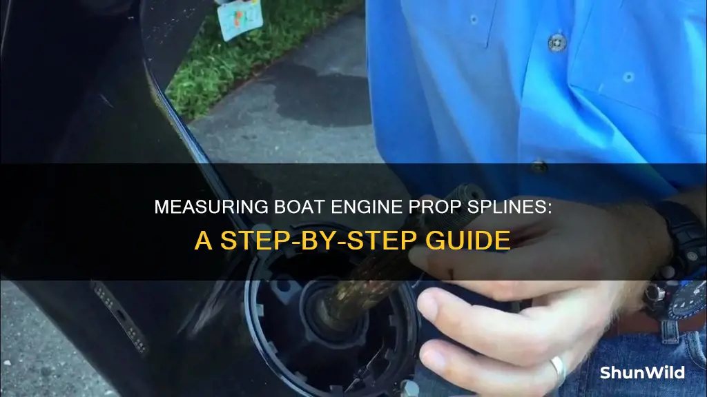 how to measure a boat engine prop spline